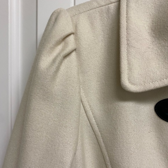 Guess Winter White Wool Toggle Coat L - Picture 4 of 15